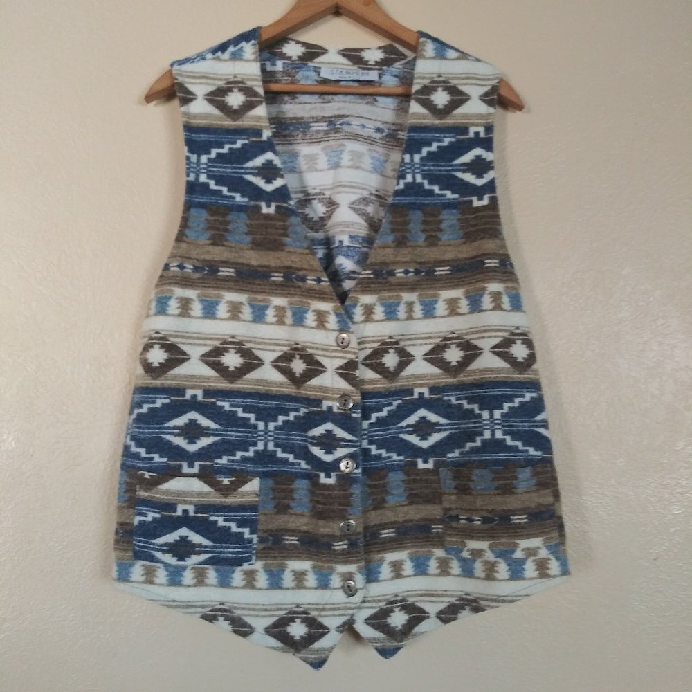 Stampede Western Aztec Vest Women's Medium